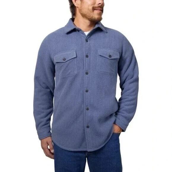 Freedom Foundry Sherpa Lined Waffle Shacket Jacket Men’s Medium NWT - Picture 1 of 7